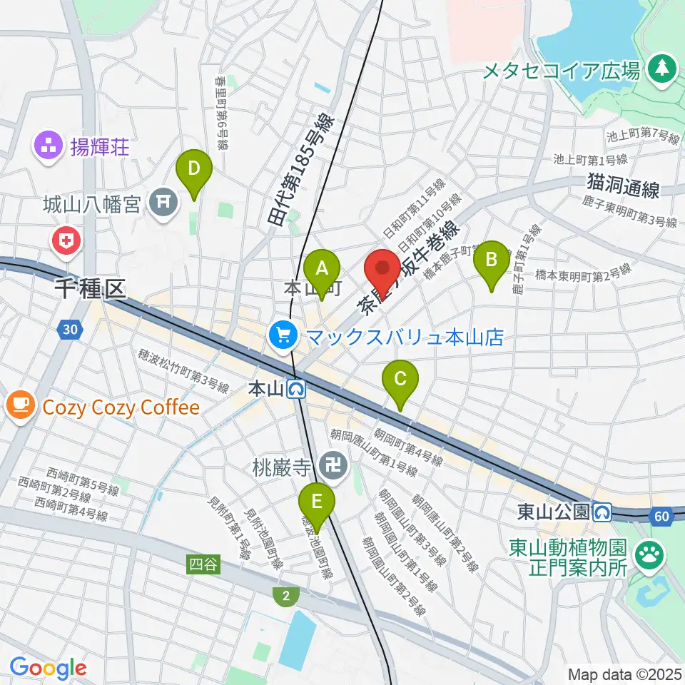 RMSおかだ音楽教室周辺のホテル一覧地図