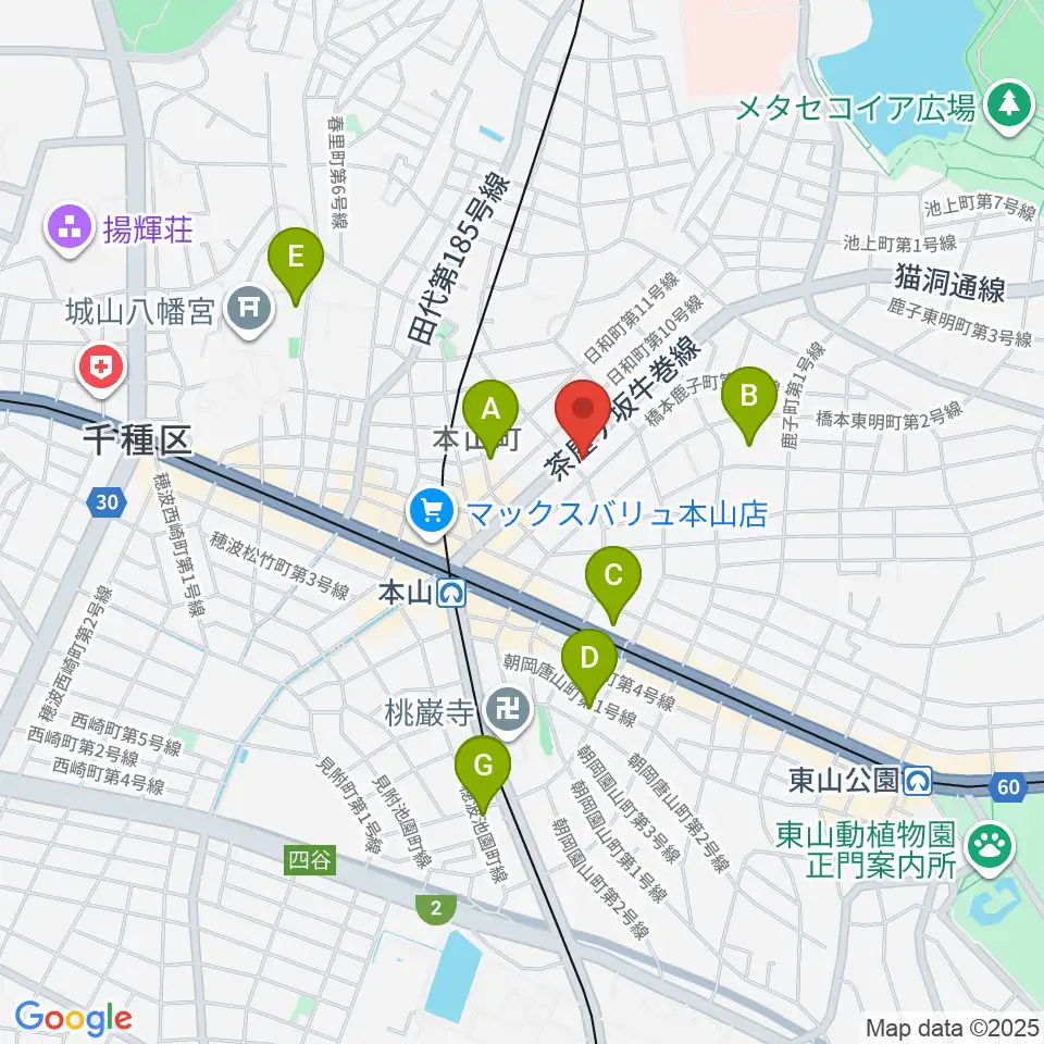 RMSおかだ音楽教室周辺のホテル一覧地図