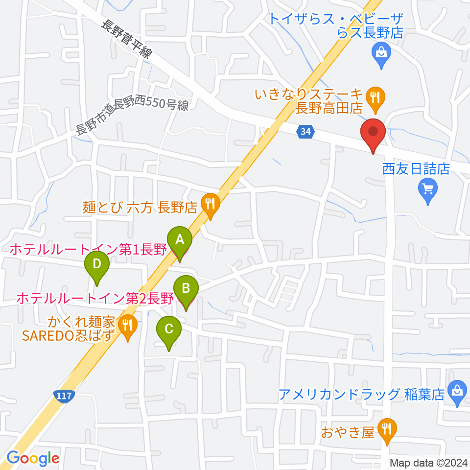 ＹＭサウンド周辺のホテル一覧地図