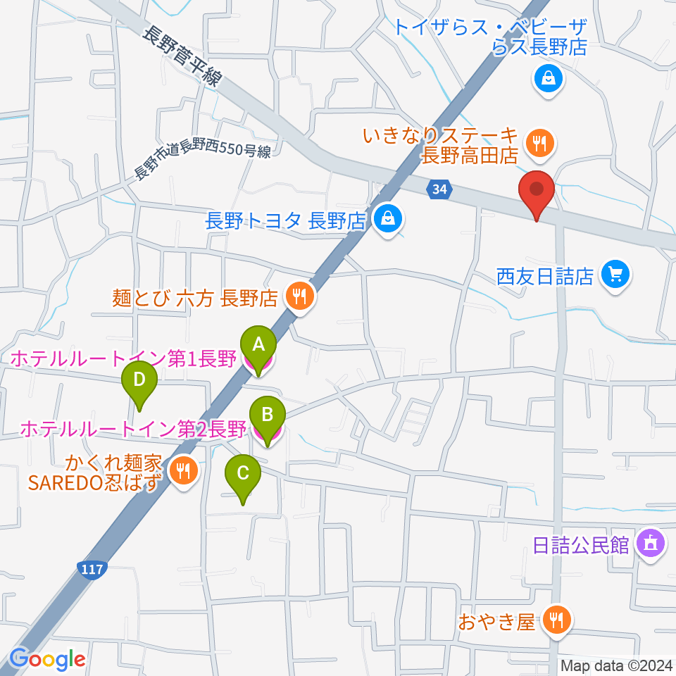 ＹＭサウンド周辺のホテル一覧地図