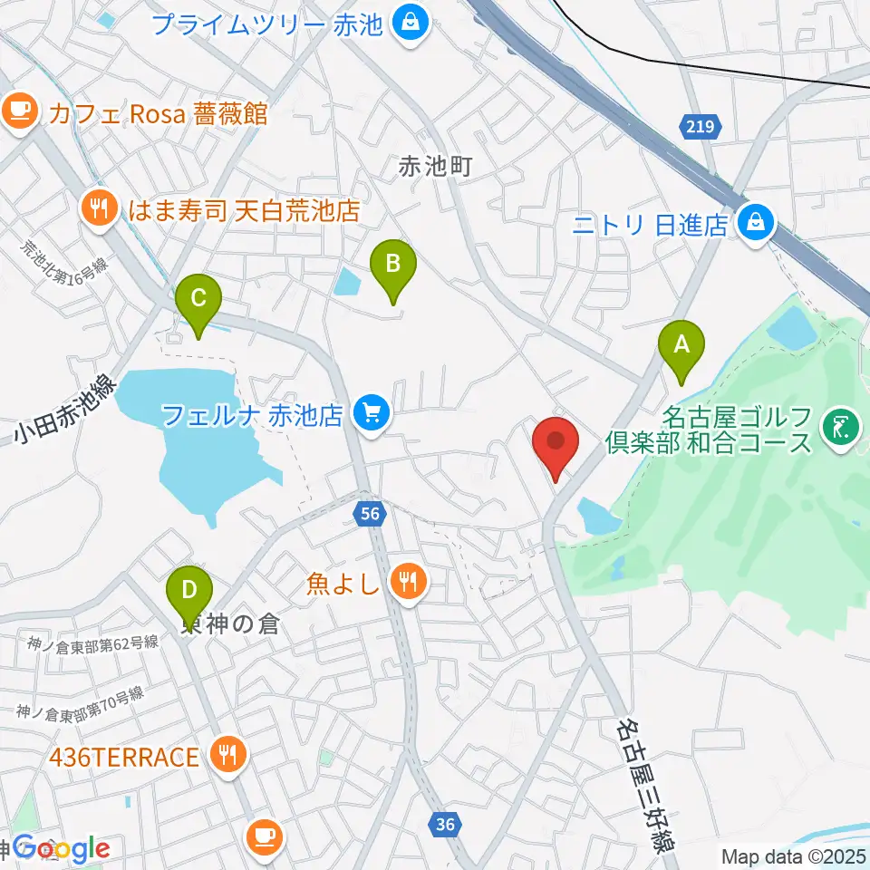 ポワンポワンスタジオ日進校周辺のホテル一覧地図