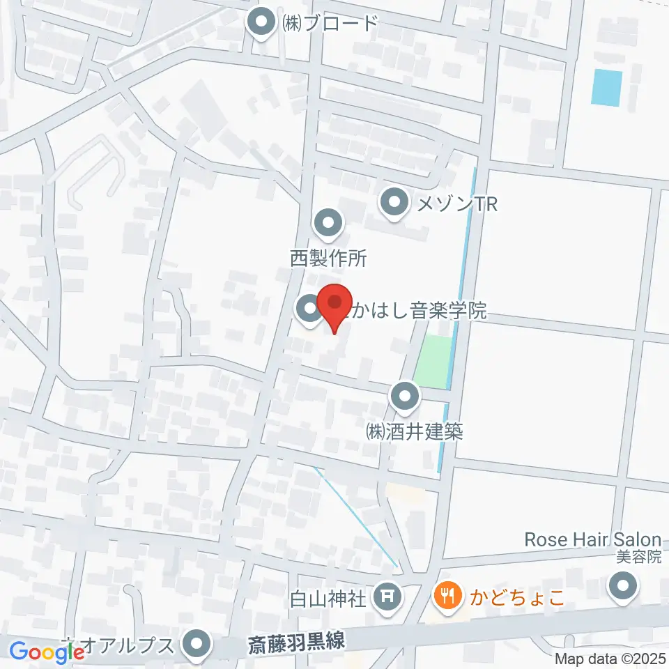 たかはし音楽学院周辺のホテル一覧地図