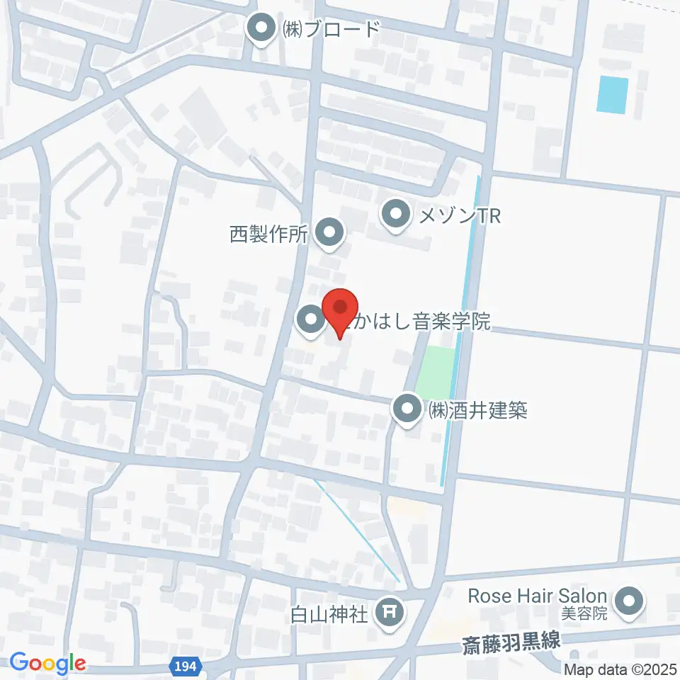 たかはし音楽学院周辺のホテル一覧地図