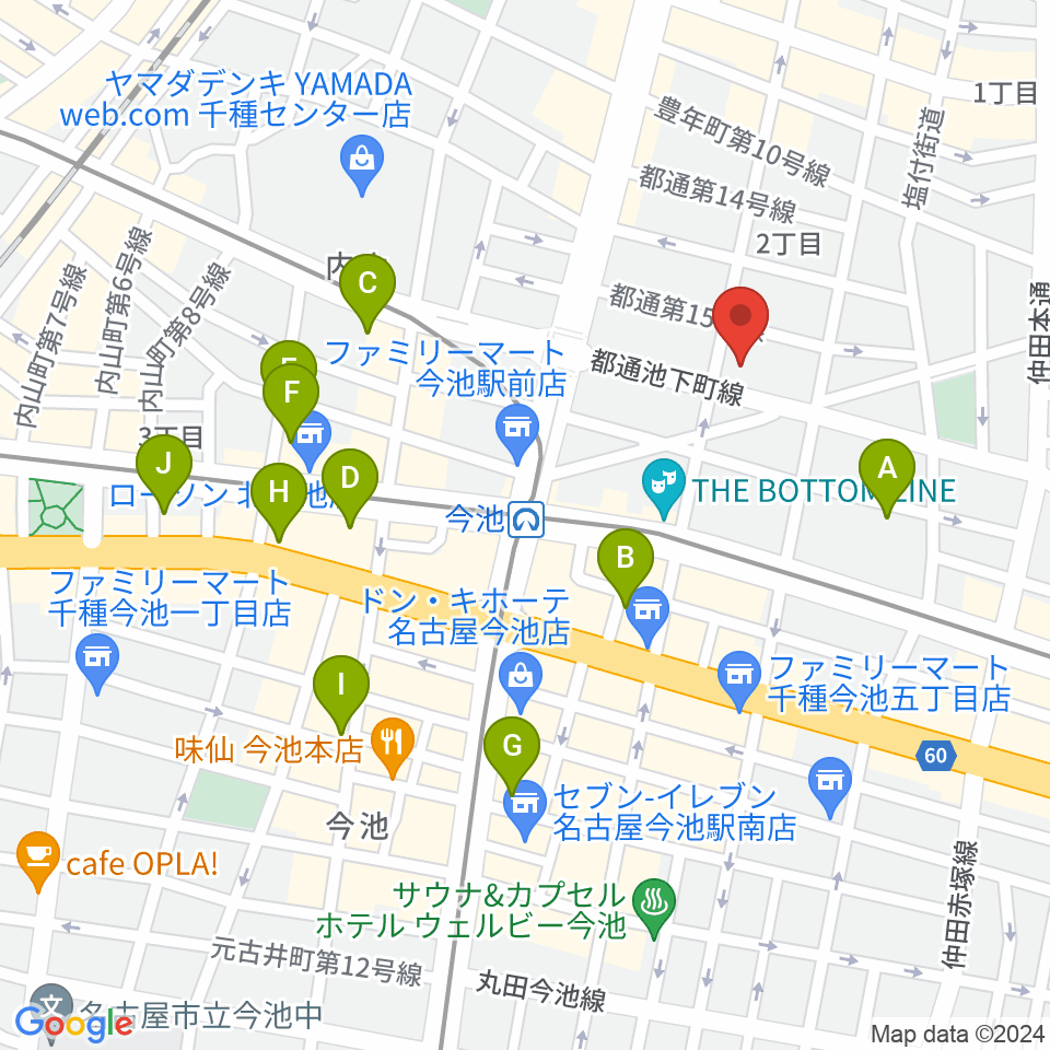 リトミック研究センター愛知･岐阜第一支局周辺のホテル一覧地図