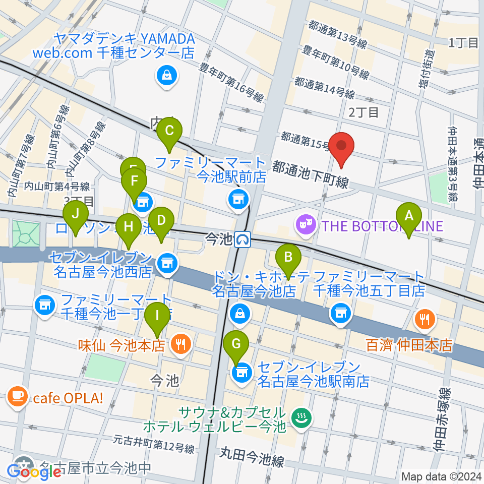 リトミック研究センター愛知･岐阜第一支局周辺のホテル一覧地図