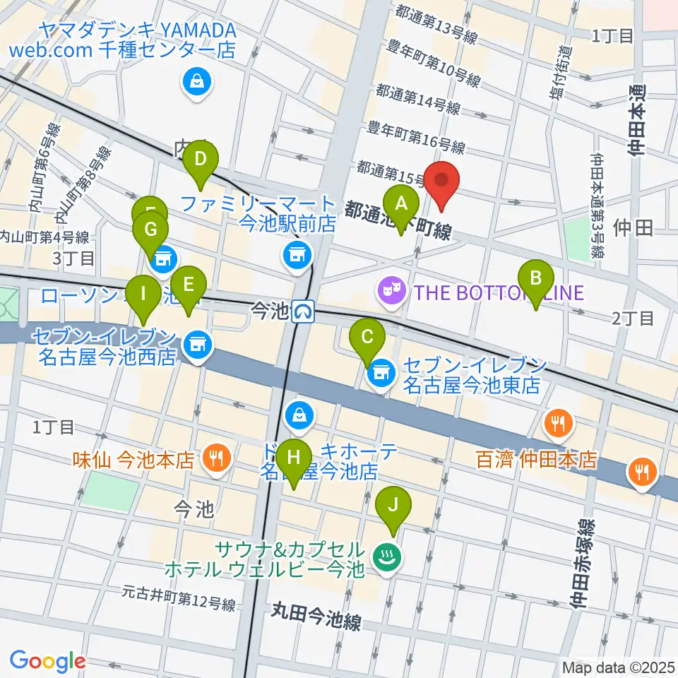 リトミック研究センター愛知・岐阜第一支局周辺のホテル一覧地図
