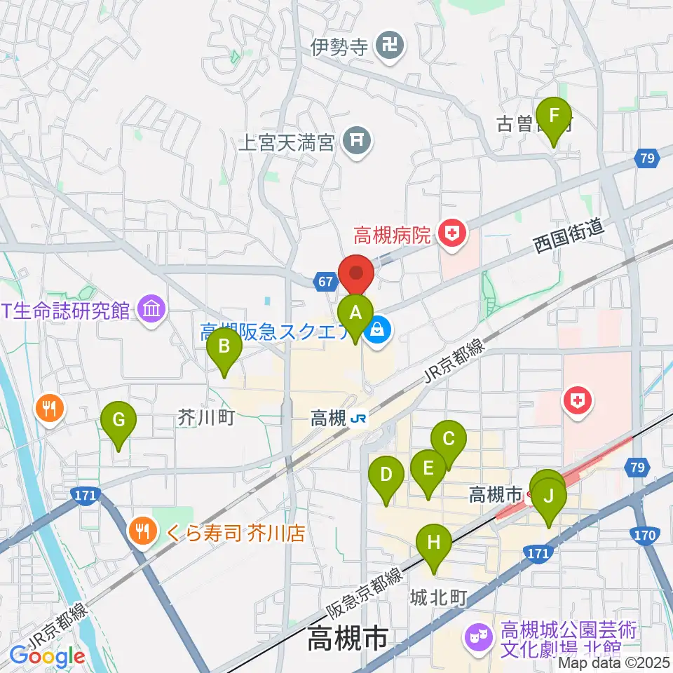 MUSIC SQUARE 1624 TENJIN周辺のホテル一覧地図