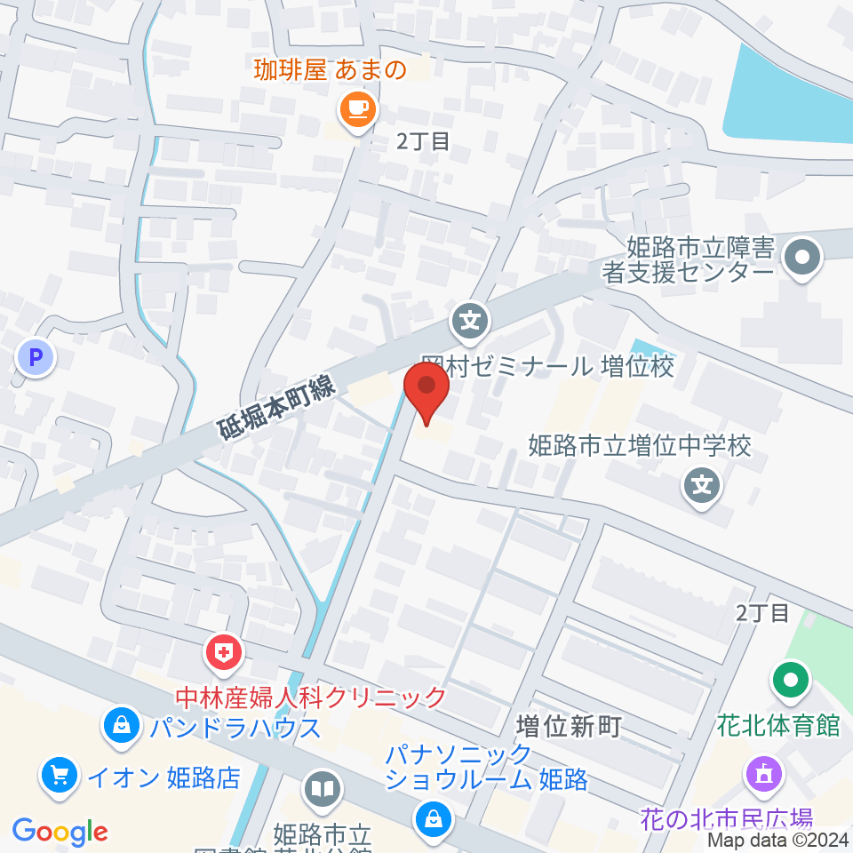 文化堂 北姫路センター周辺のホテル一覧地図