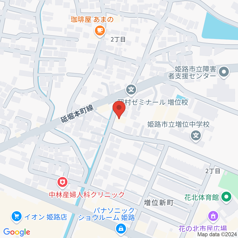 文化堂 北姫路センター周辺のホテル一覧地図