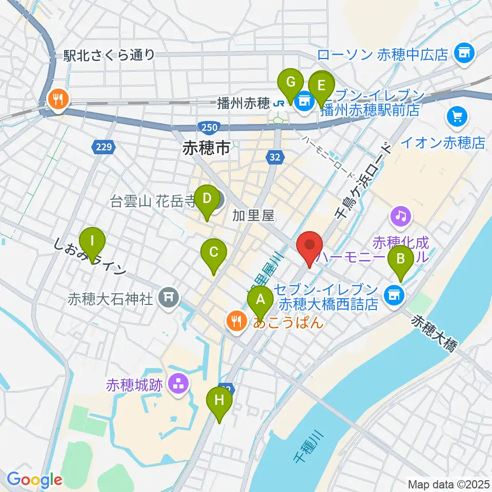 文化堂 赤穂センター周辺のホテル一覧地図