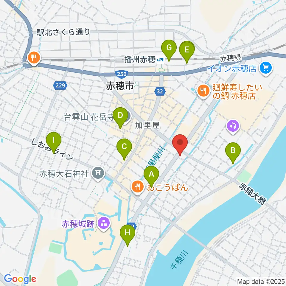 文化堂 赤穂センター周辺のホテル一覧地図
