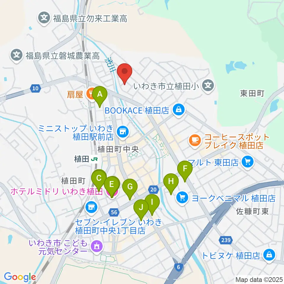 エモーション音楽教室周辺のホテル一覧地図