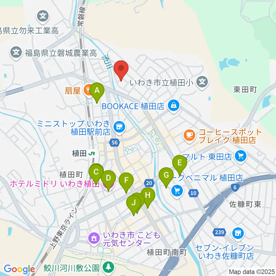 エモーション音楽教室周辺のホテル一覧地図