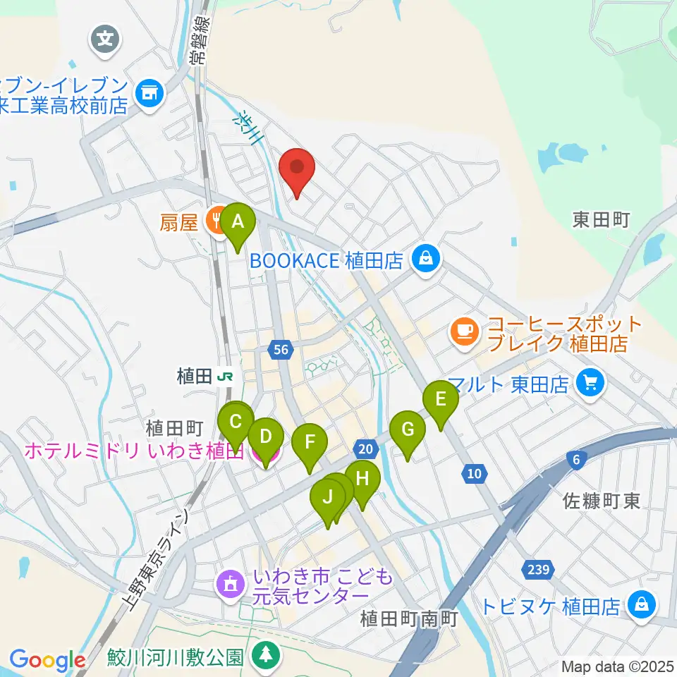 エモーション音楽教室周辺のホテル一覧地図