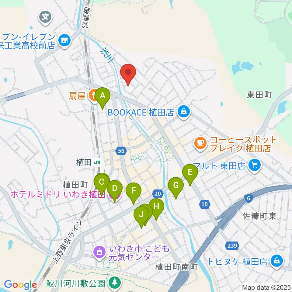エモーション音楽教室周辺のホテル一覧地図