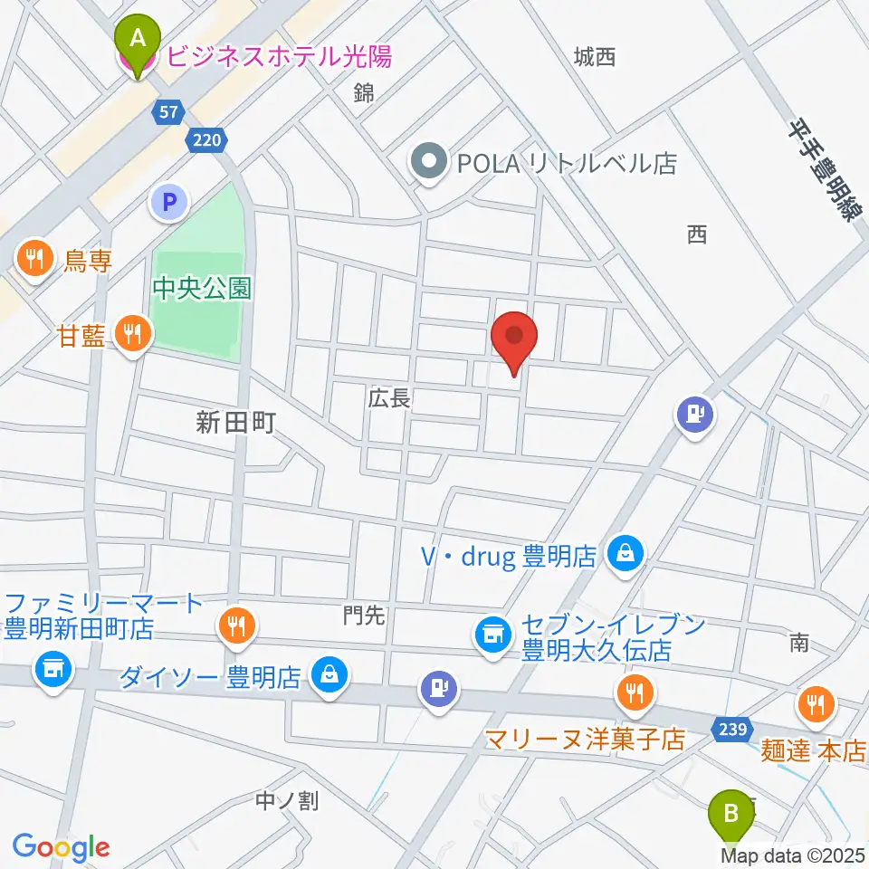 ミズノ弦楽器周辺のホテル一覧地図