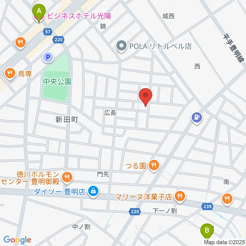 ミズノ弦楽器周辺のホテル一覧地図