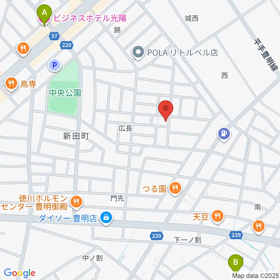 ミズノ弦楽器周辺のホテル一覧地図