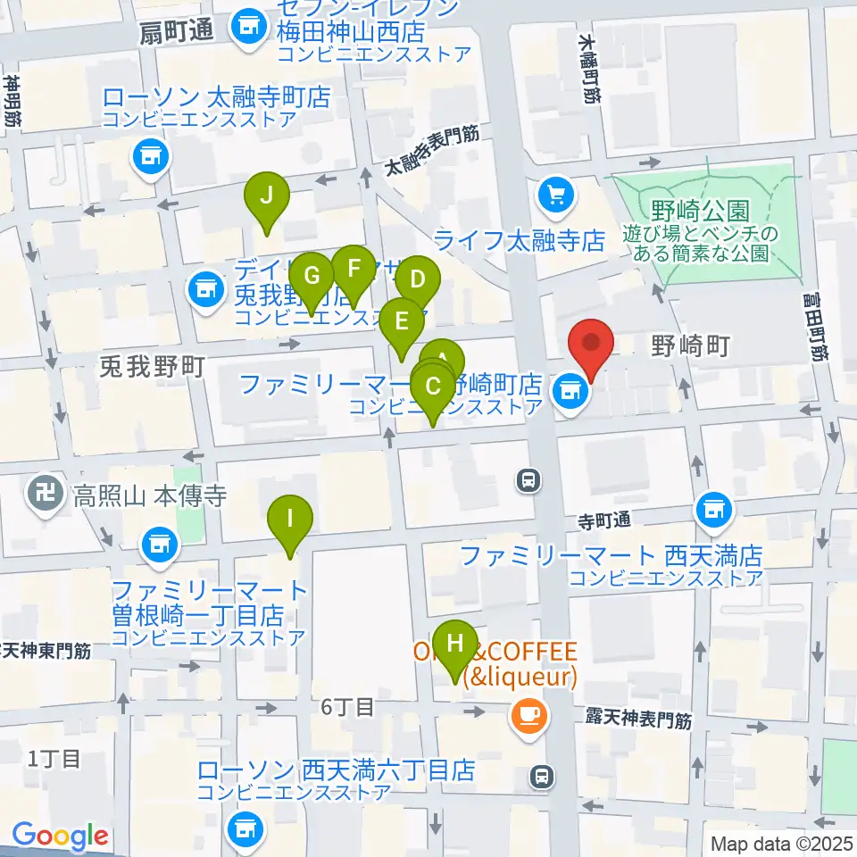 梅田ALWAYS周辺のホテル一覧地図