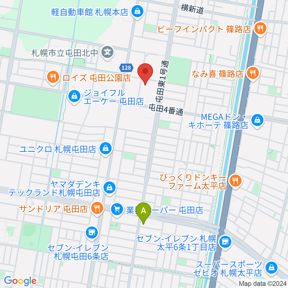 屯田センター ヤマハミュージック周辺のホテル一覧地図