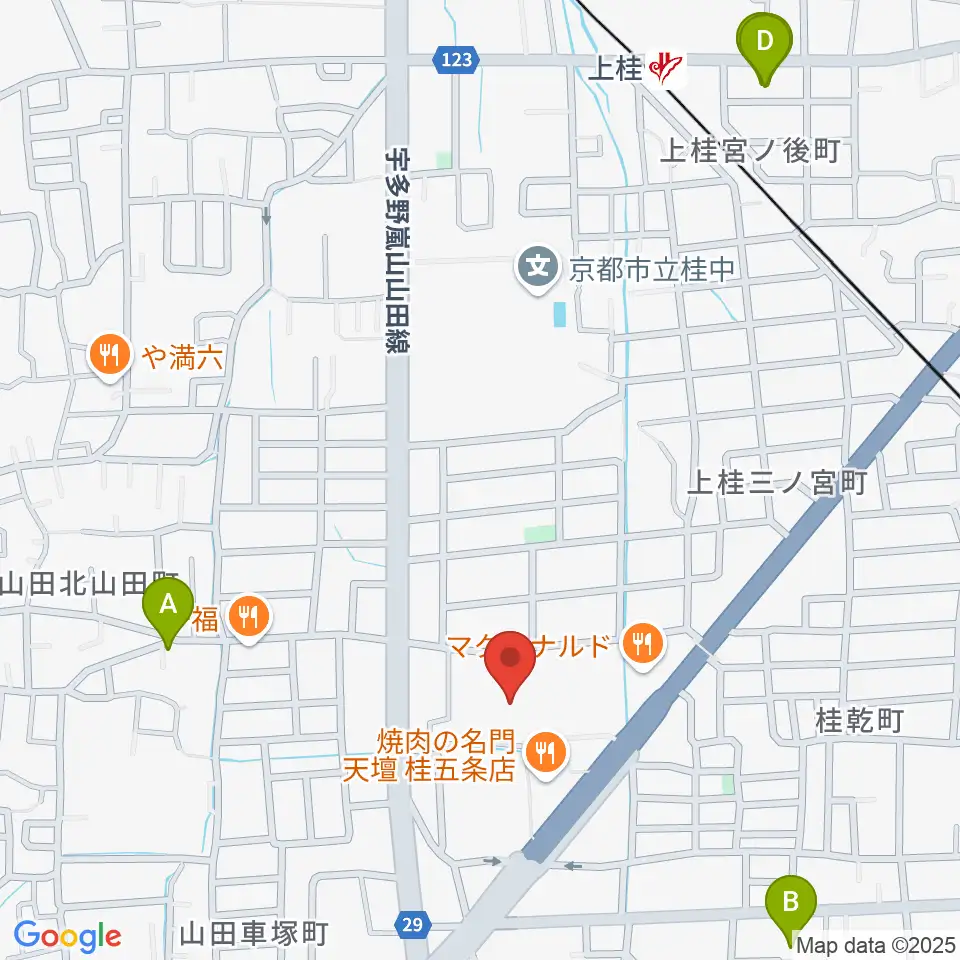 京都市西文化会館ウエスティ周辺のホテル一覧地図