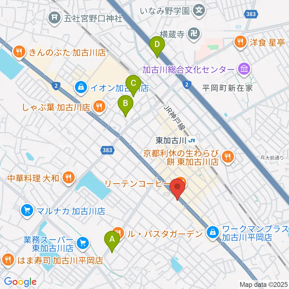やぎ楽器 東加古川店周辺のホテル一覧地図