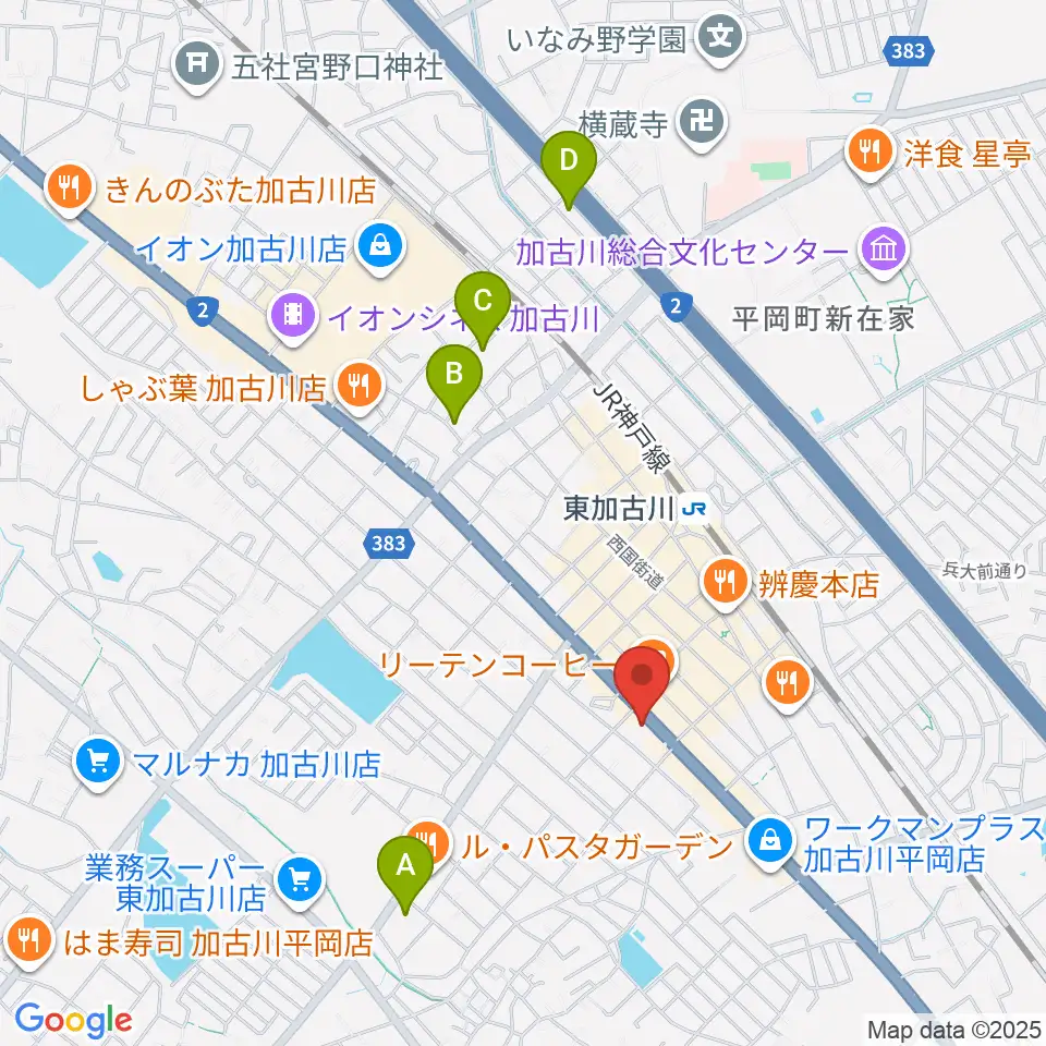 やぎ楽器 東加古川店周辺のホテル一覧地図