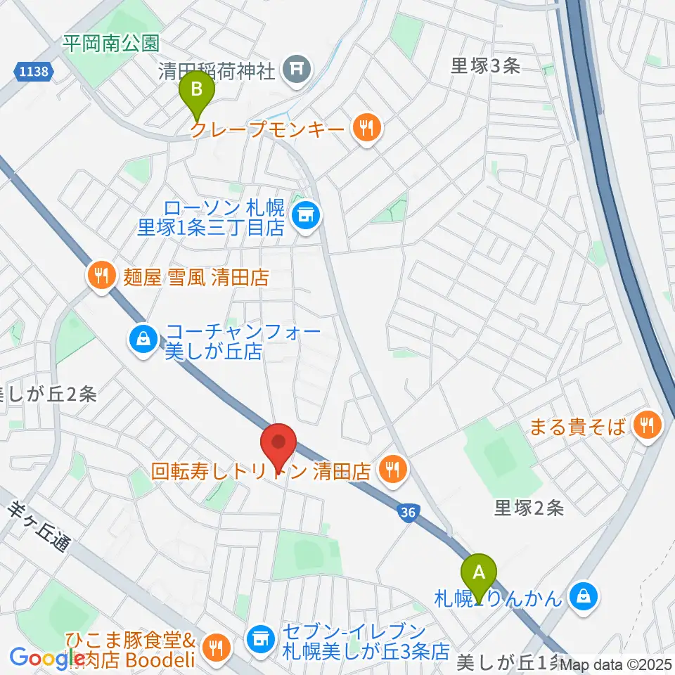 エルム楽器 美しが丘センター周辺のホテル一覧地図