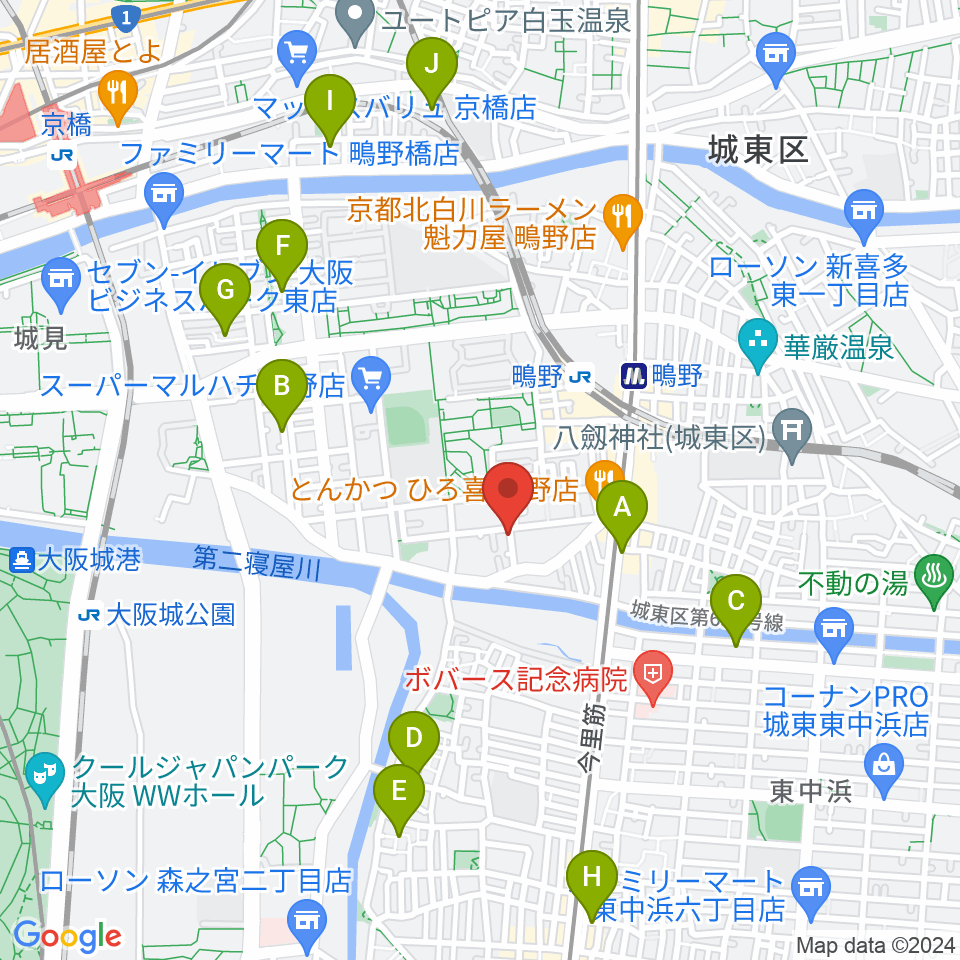 音楽教室きじばとの家周辺のホテル一覧地図