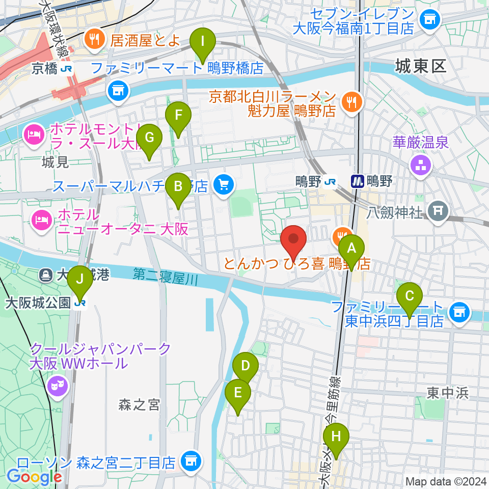 音楽教室きじばとの家周辺のホテル一覧地図