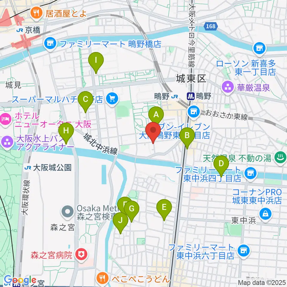 音楽教室きじばとの家周辺のホテル一覧地図