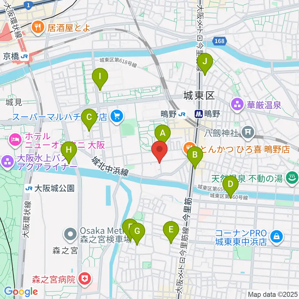 音楽教室きじばとの家周辺のホテル一覧地図