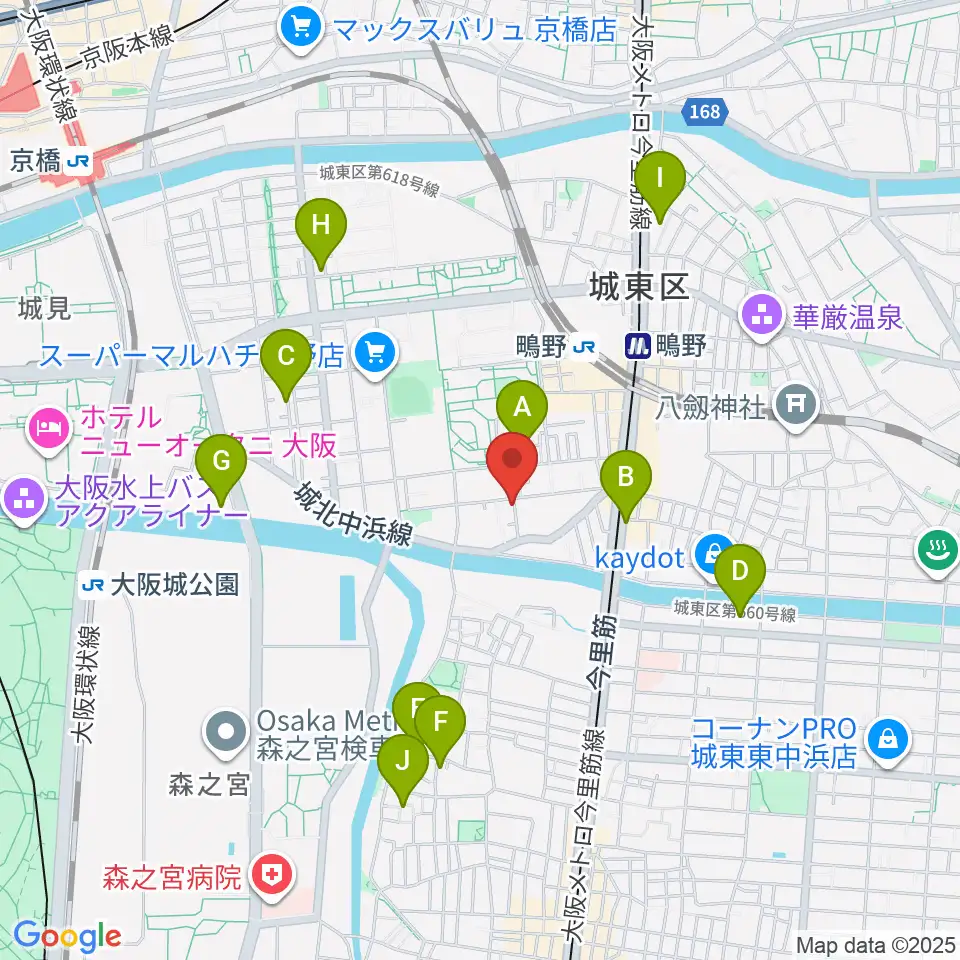 音楽教室きじばとの家周辺のホテル一覧地図