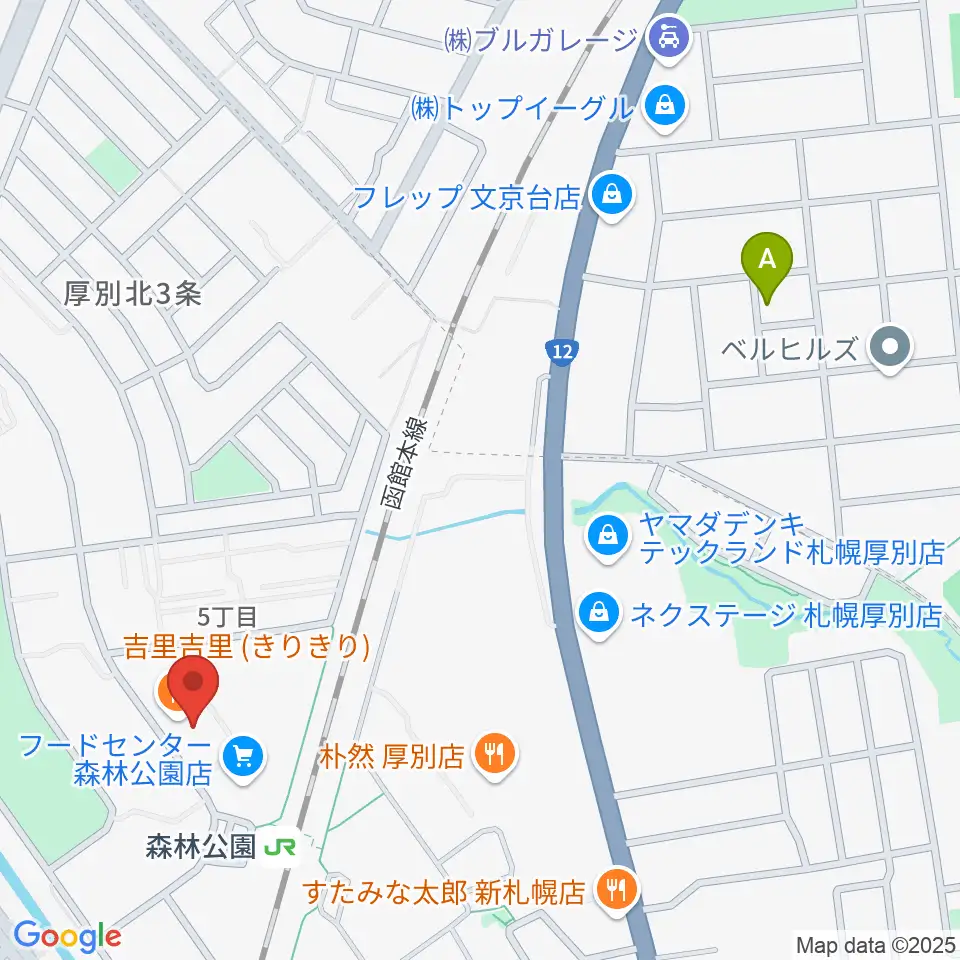 森林公園音楽センター ヤマハミュージック周辺のホテル一覧地図