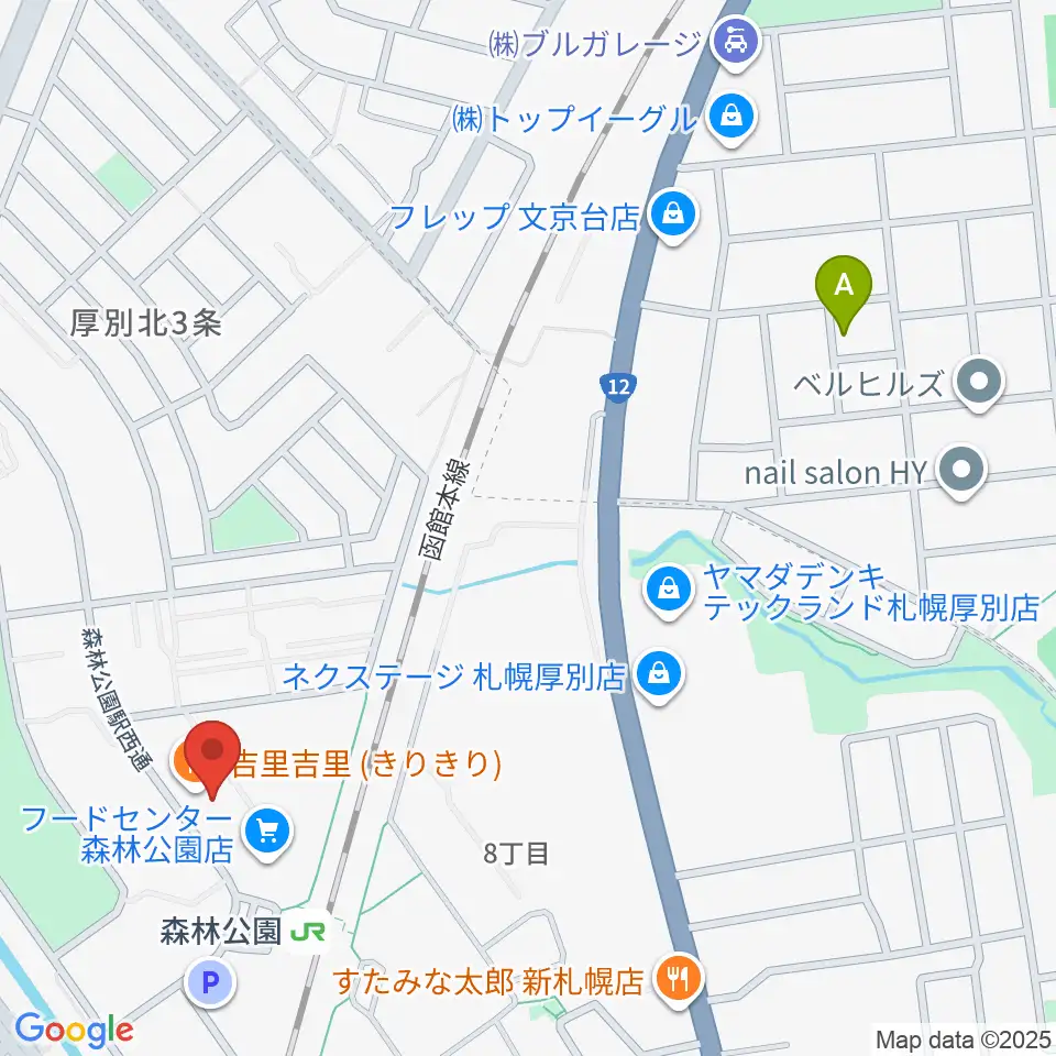 森林公園音楽センター ヤマハミュージック周辺のホテル一覧地図