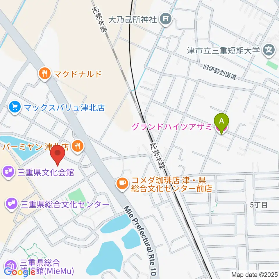 村井楽器 山の手センター周辺のホテル一覧地図