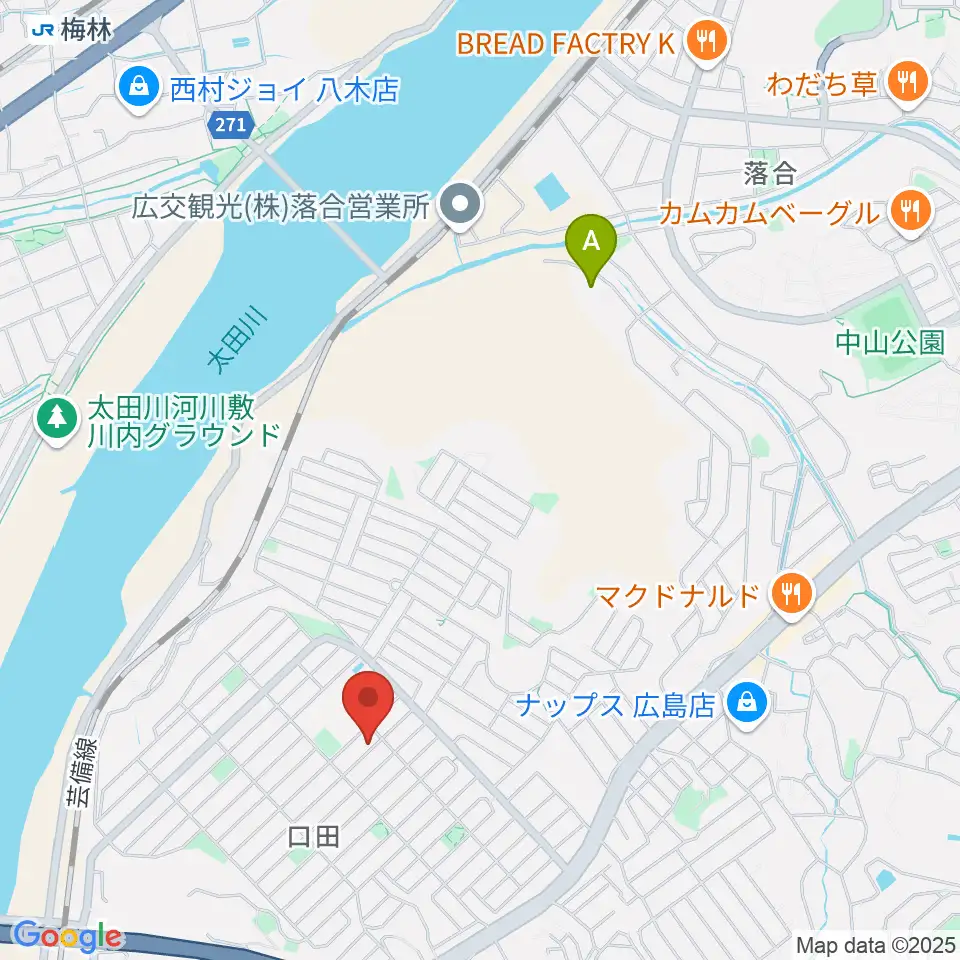 ミュージックウィング広島音楽教室周辺のホテル一覧地図