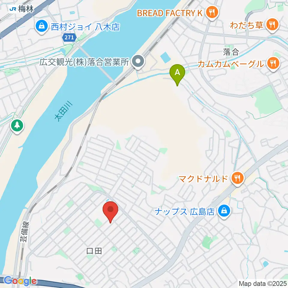 ミュージックウィング広島音楽教室周辺のホテル一覧地図