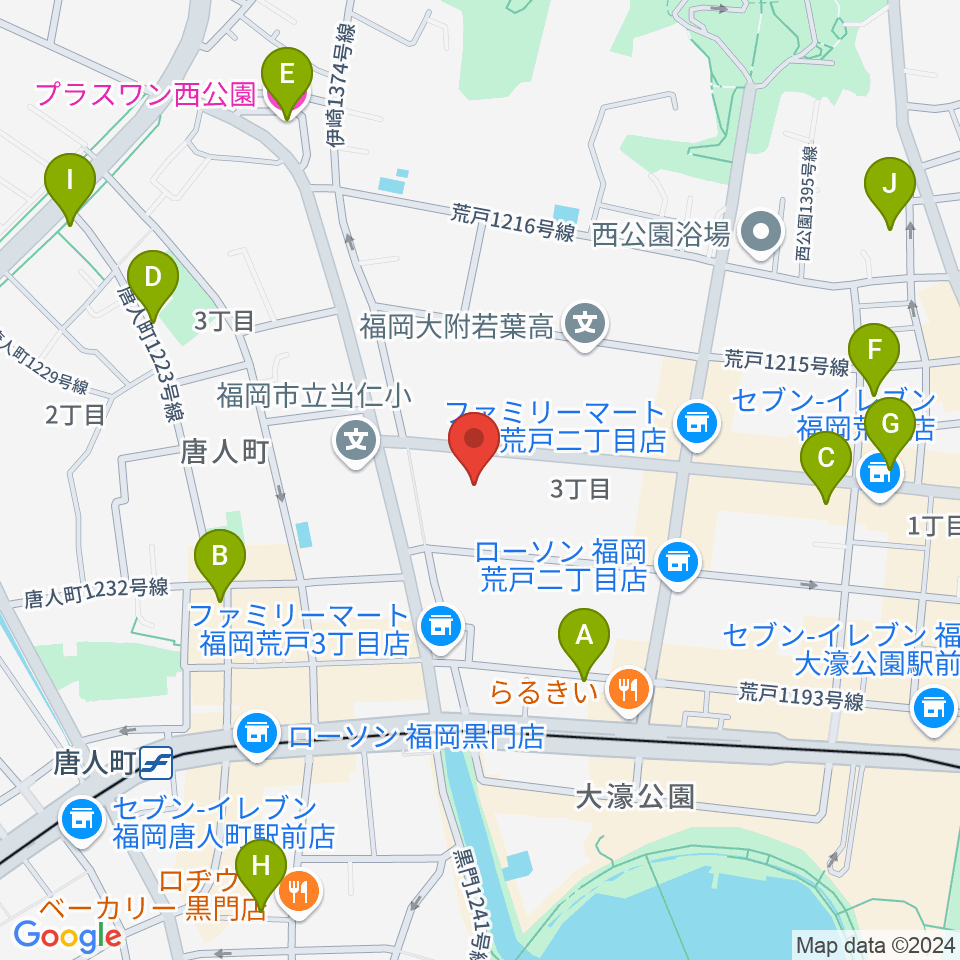 ふくふくプラザ周辺のホテル一覧地図