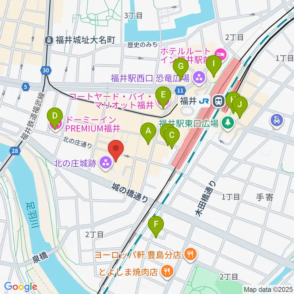 スズキ・メソード福井支部周辺のホテル一覧地図