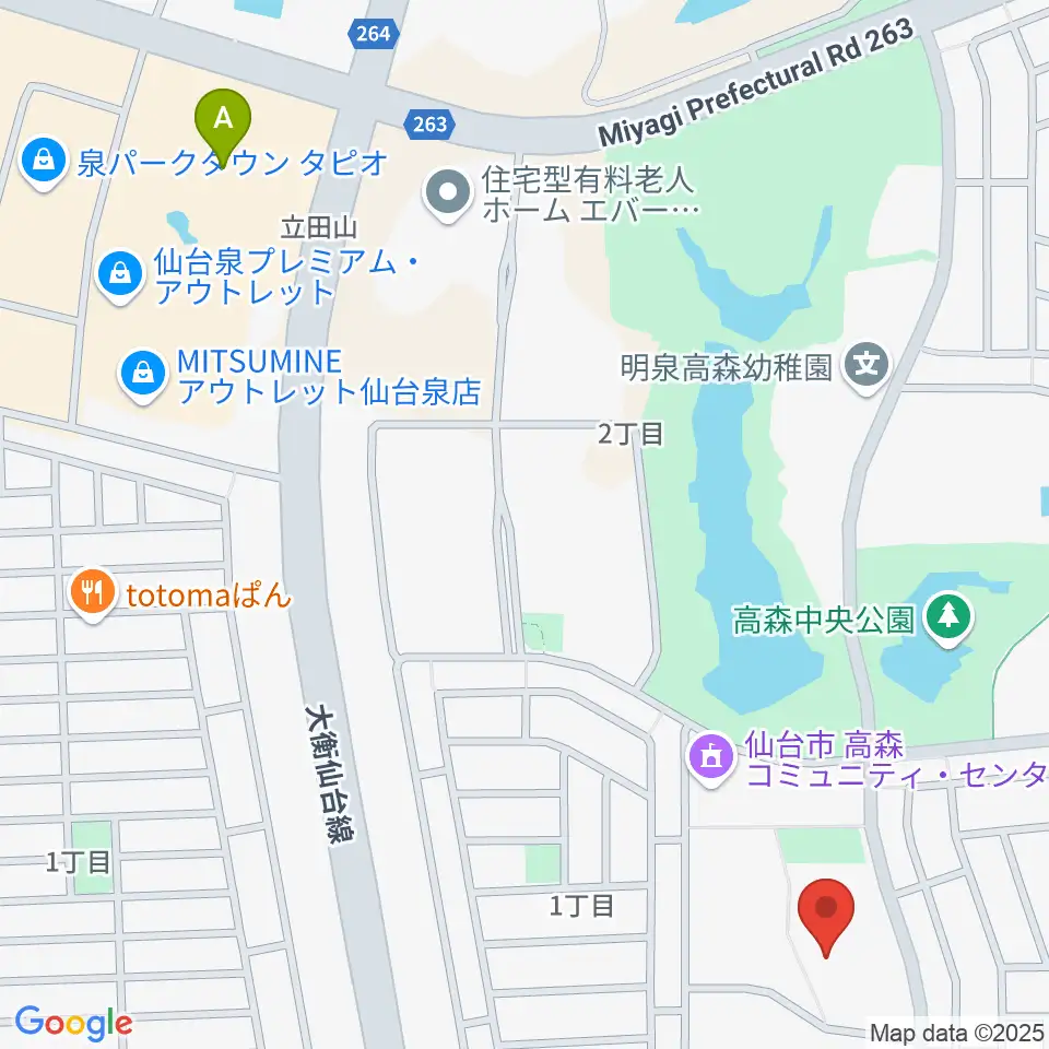 泉パークタウンセンター ヤマハミュージック周辺のホテル一覧地図