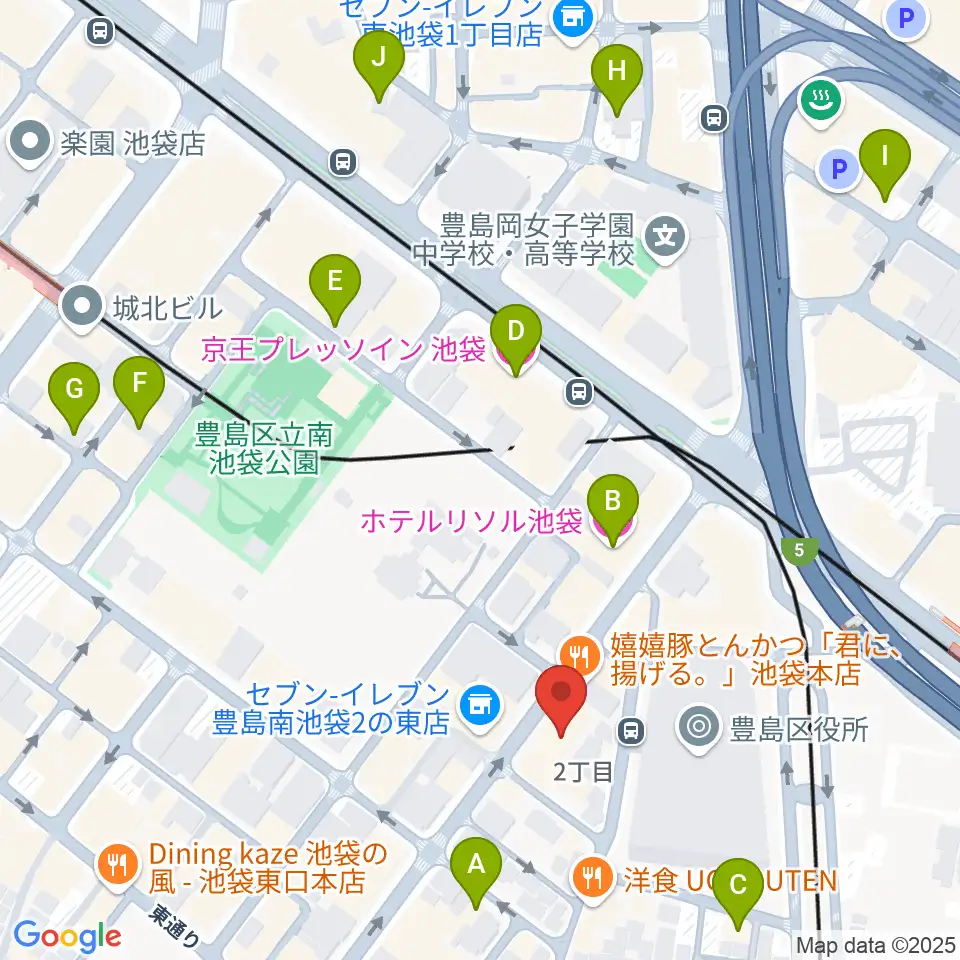 ウインズミュージックスクール周辺のホテル一覧地図