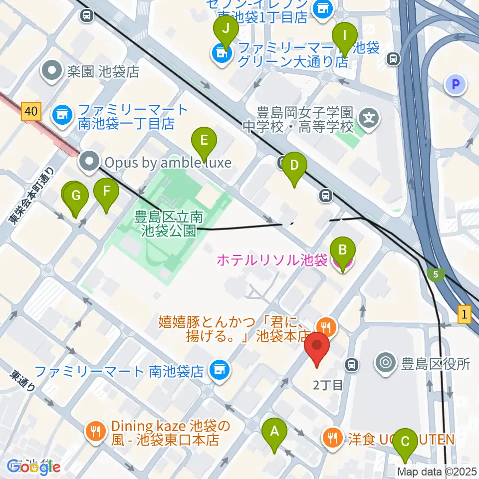 ウインズミュージックスクール周辺のホテル一覧地図