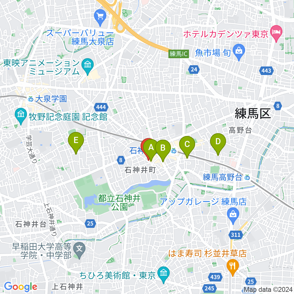 ドットスポットスタジオ周辺のホテル一覧地図