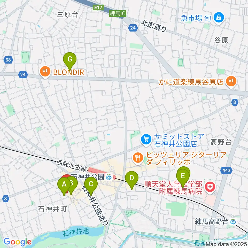 ドットスポットスタジオ周辺のホテル一覧地図
