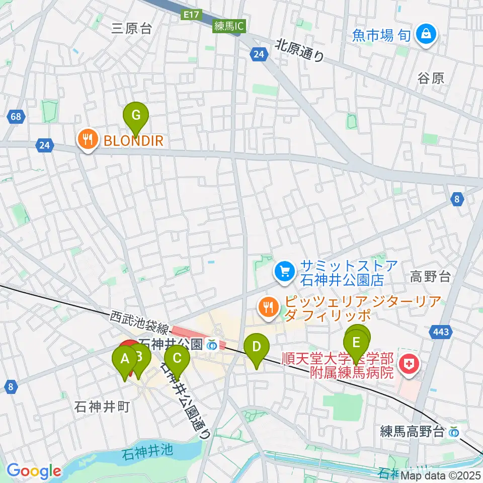 ドットスポットスタジオ周辺のホテル一覧地図