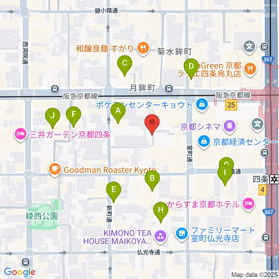 洗心館こころホール周辺のホテル一覧地図