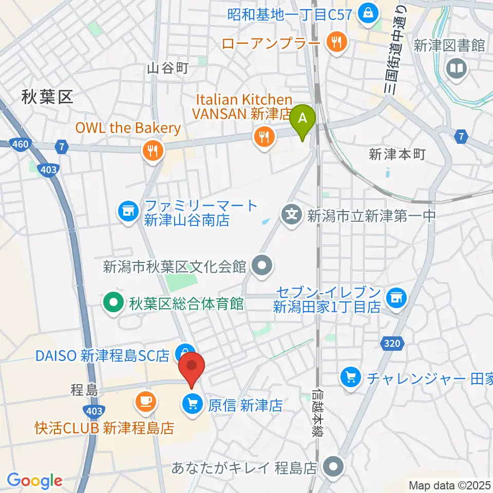 新津総合センター ヤマハミュージック周辺のホテル一覧地図