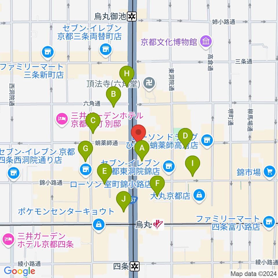 AKKUN’S周辺のホテル一覧地図