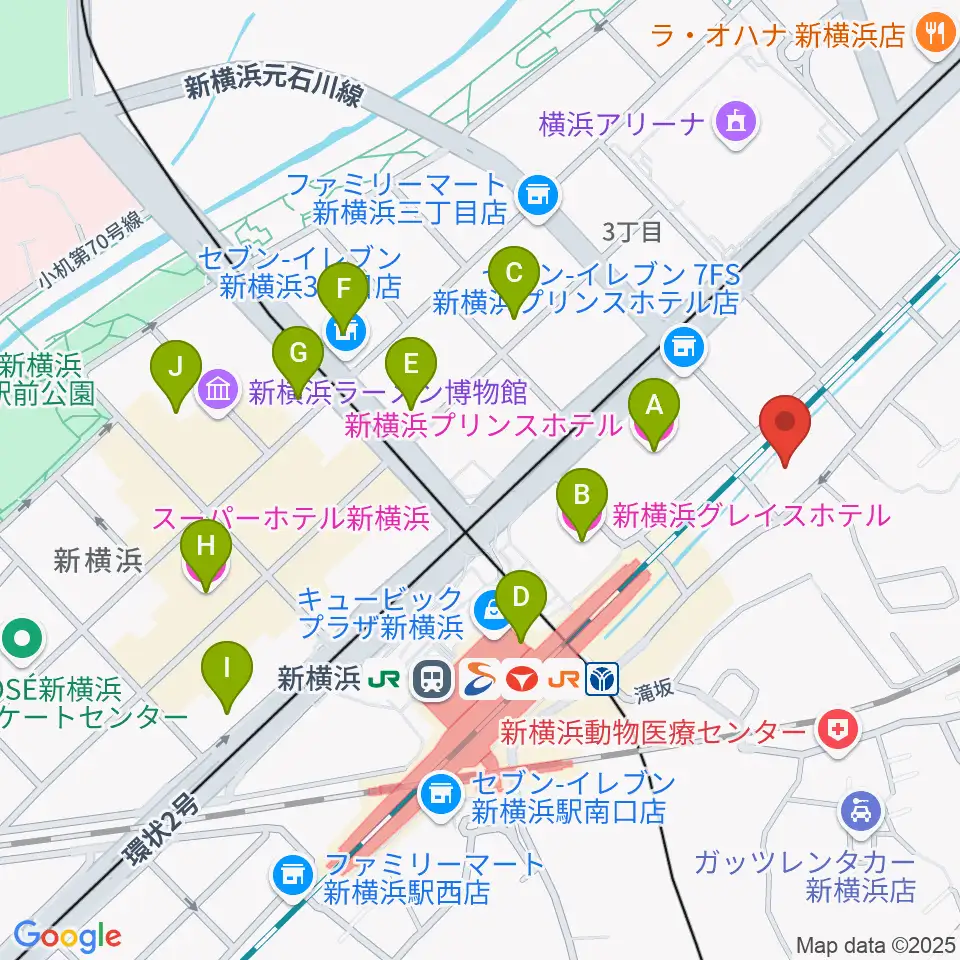 キミノ音楽教室周辺のホテル一覧地図